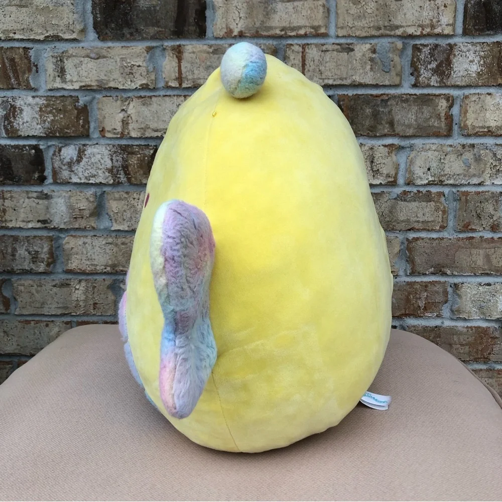 Kellytoy Squishmallow 18” Nixie Butterfly Soft‎ Yellow Tie Dye Plush Pillow